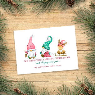Süße Gnom-Weihnachten Feiertagskarte