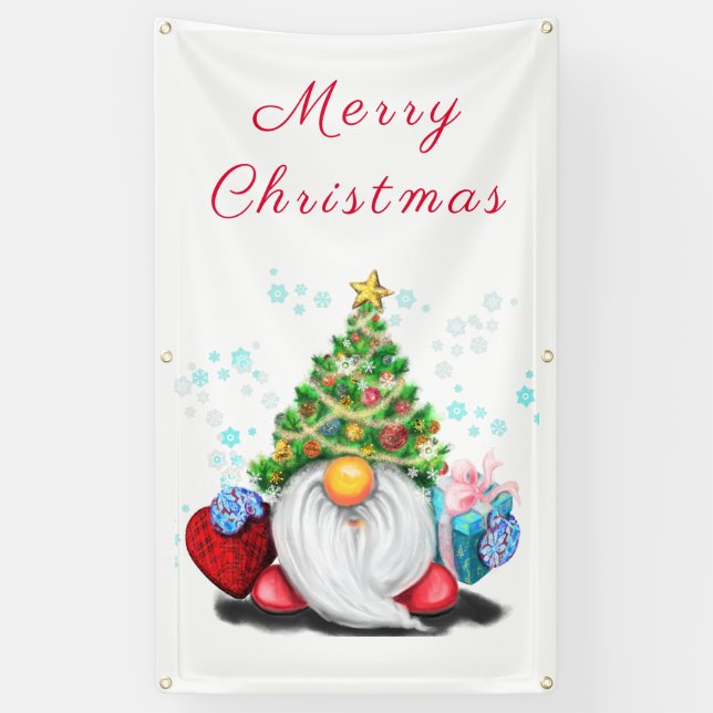 Süße Gnom-Weihnachtsbanner Banner (Vertikal)