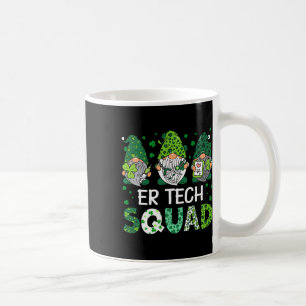 Süße Gnome Er Tech Squad Lustiger St. Patricks Tag Kaffeetasse