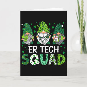 Süße Gnome Er Tech Squad Lustiger St Patricks Tag Karte