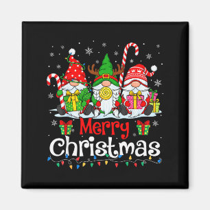 Süße Gnome Frohe Weihnachten Licht Familie Gnom We Magnet
