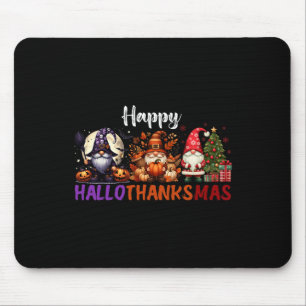 Süße Gnome Frohes Hallodanksmas Halloween Erntedan Mousepad