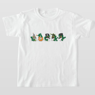 Süße Gnome halten Glücks-Buchstaben St. Patrick's T-Shirt