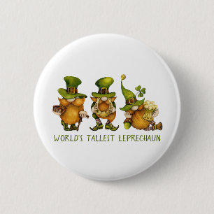 Süße Gnome Höchster Leprechaun St. Patrick's Day Button