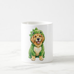 Süße Golden Retriever Dinosaurier Kostüm Tasse