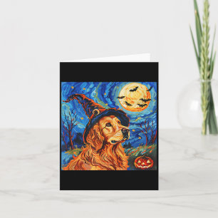 Süße Golden Retriever Hexe _ Lustiger Hund Hallowe Karte