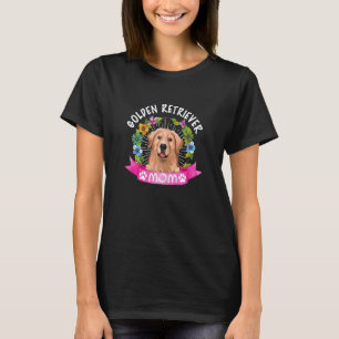 Süße Golden Retriever Hundemutter Blumen Welpen T-Shirt