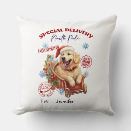 Süße Golden Retriever Weihnachts-Wurfkissen Kissen