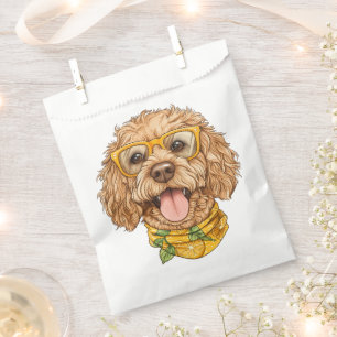 Süße Goldendoodle-Hund-Sonnenbrille Orangen Geschenktütchen