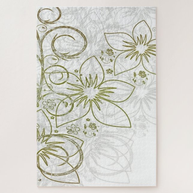 Süße goldene Blumen-Blumen-Puzzles  Puzzle (Vertikal)