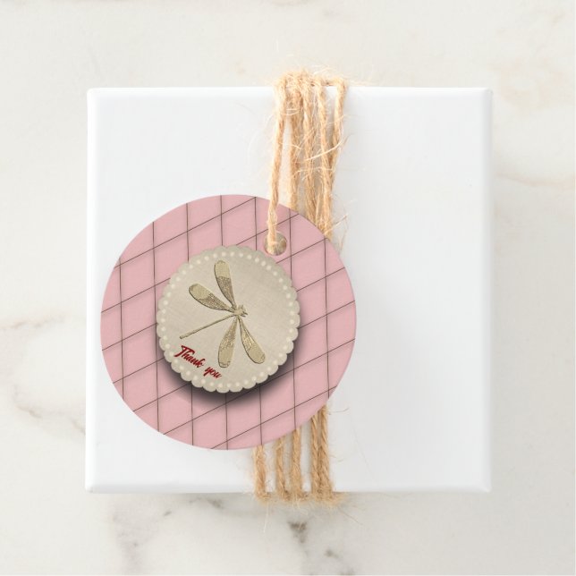 Süße goldene Libelle Geschenkanhänger (Beispiel)