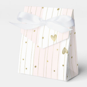Süße goldene und rosa Herzen Geschenkschachtel