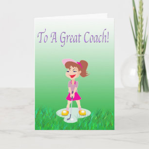 Süße Golf-Trainer-Dankeskkarte Dankeskarte