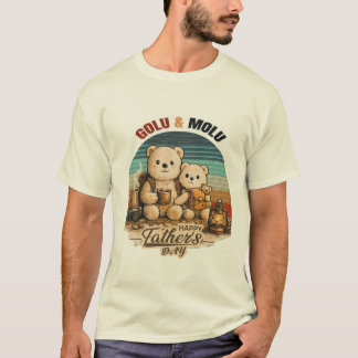 Süße Golu Vatertags-Bärenfamilie T-Shirt