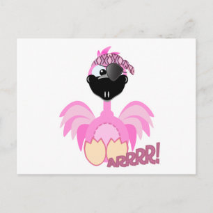 Süße Goofkins-Pirat-Flamingo Postkarte