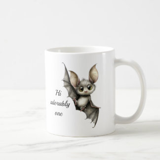 Süße Gothic-Fledermaus-Kaffeetasse – "Hi Lovely On Kaffeetasse