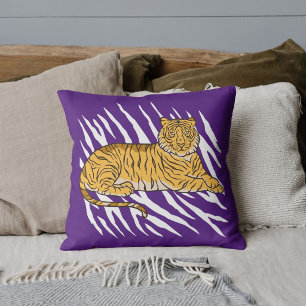 Süße Grafik Safari-Tiger-Streifen Benutzerdefinier Kissen