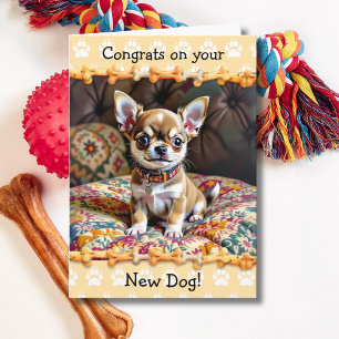 Süße Gratulation zu deinem neuen Chihuahua-Welpen Karte