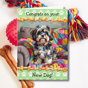 Süße Gratulation zu Ihrem neuen Lhaso-Apso-Hund  Karte