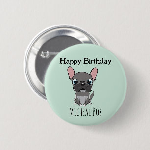 Süße graue Alles Gute zum Geburtstag individuelle  Button