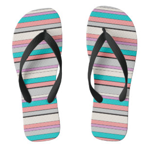 Süße graue aqua Streifen Flip Flops