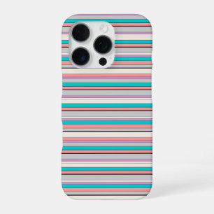 Süße graue aqua Streifen iPhone 16 Pro Hülle