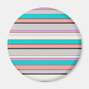 Süße graue aqua Streifen Magnet