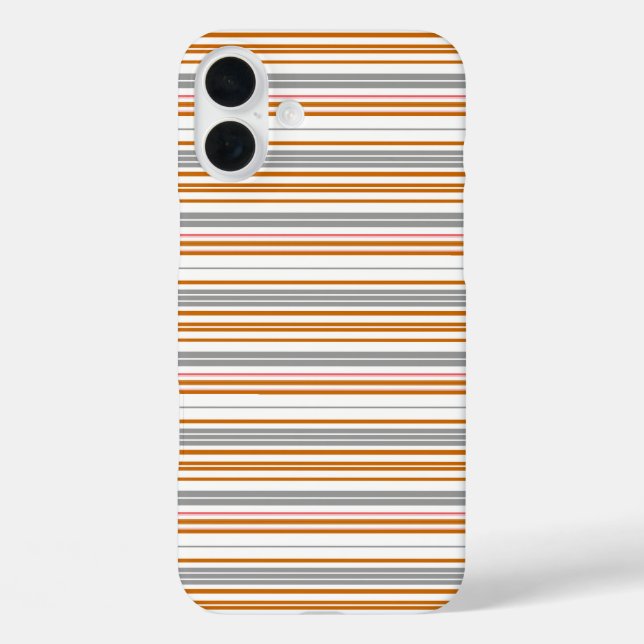 Süße graue braune Streifen Case-Mate iPhone Hülle (Rückseite)