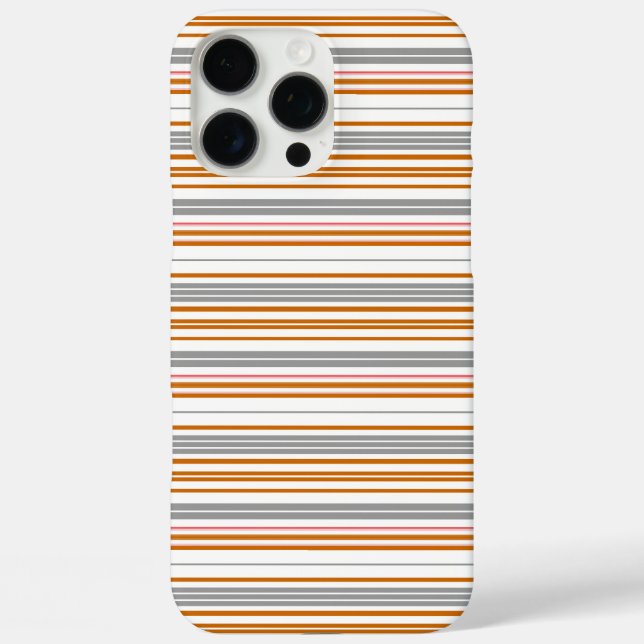Süße graue braune Streifen Case-Mate iPhone Hülle (Rückseite)