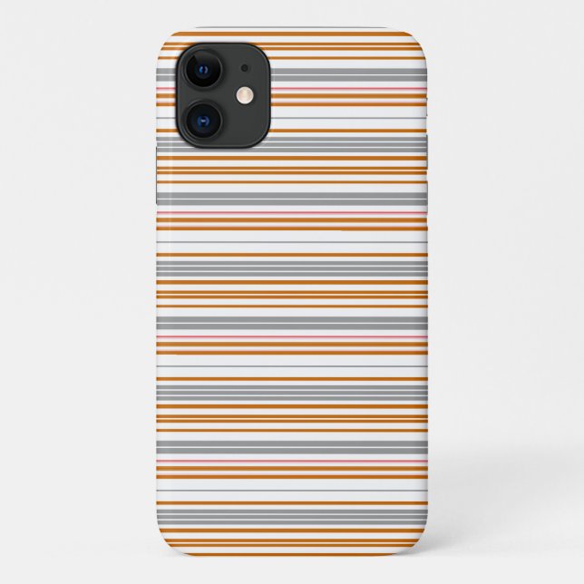 Süße graue braune Streifen Case-Mate iPhone Hülle (Rückseite)