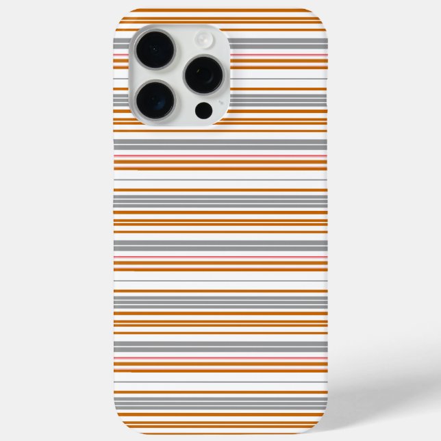 Süße graue braune Streifen Case-Mate iPhone Hülle (Rückseite)