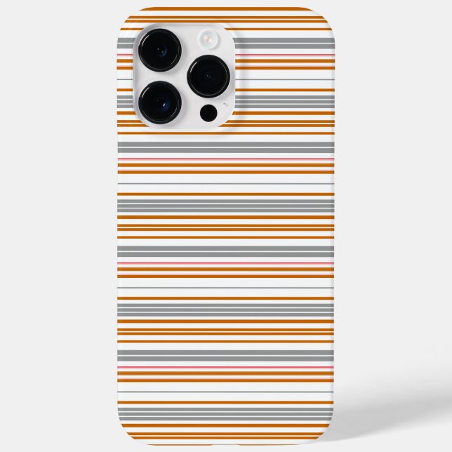 Süße graue braune Streifen Case-Mate iPhone Hülle (Rückseite)