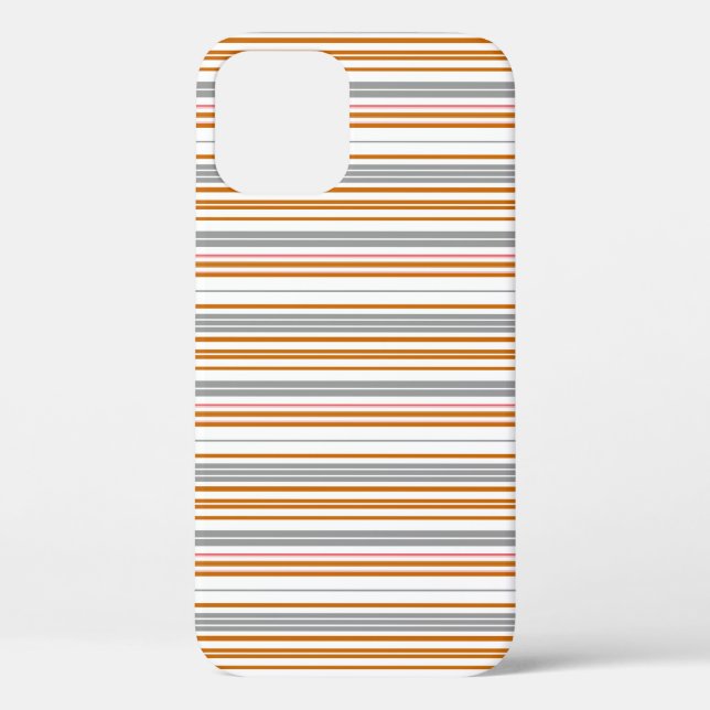 Süße graue braune Streifen Case-Mate iPhone Hülle (Rückseite)