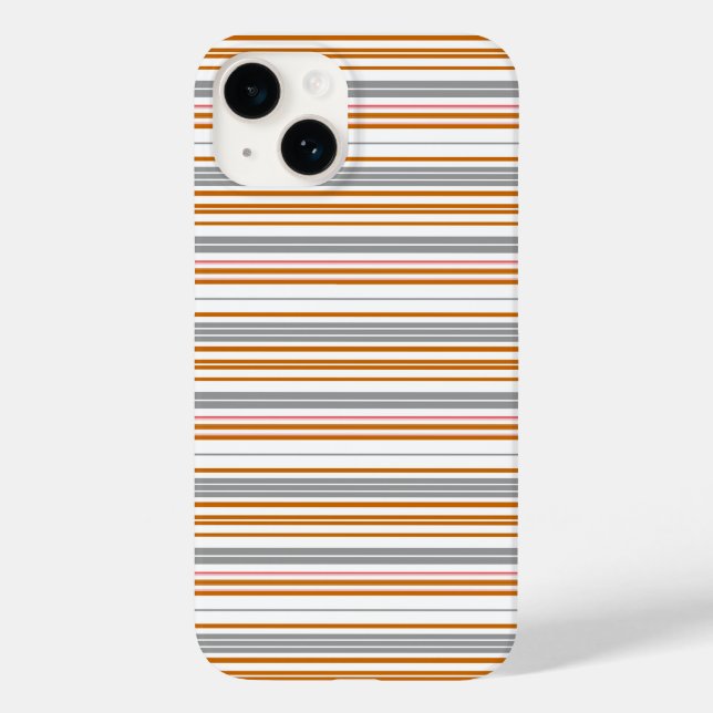 Süße graue braune Streifen Case-Mate iPhone Hülle (Rückseite)