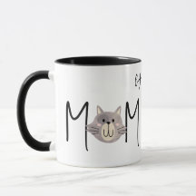 Süße graue Katze, deren Mutter Black Mothers Day g