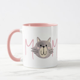 Süße graue Katze Mutter namens Blush Muttertag  Tasse