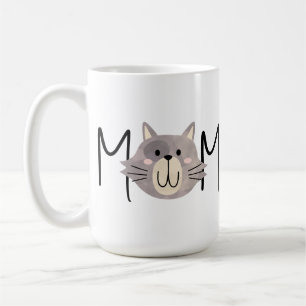 Süße graue Katze Mutter personalisierter Muttertag Kaffeetasse