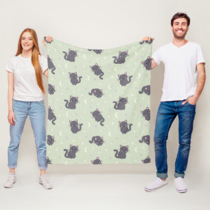Süße graue Katze Sage Fleece-Decke Fleecedecke