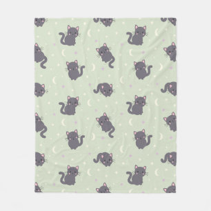 Süße graue Katze Sage Fleece-Decke Fleecedecke