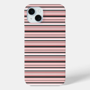 Süße graue rosa Streifen Case-Mate iPhone Hülle