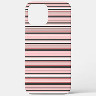 Süße graue rosa Streifen Case-Mate iPhone Hülle