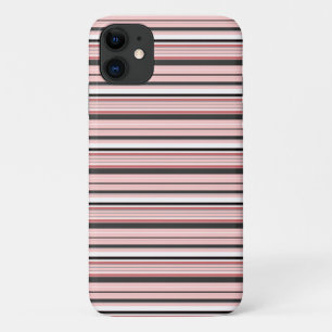 Süße graue rosa Streifen Case-Mate iPhone Hülle