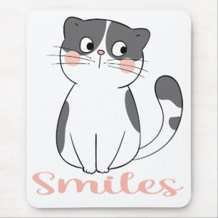 Süße Graue Weiße Kitty-Mutter Verrückte Katzenlady Mousepad