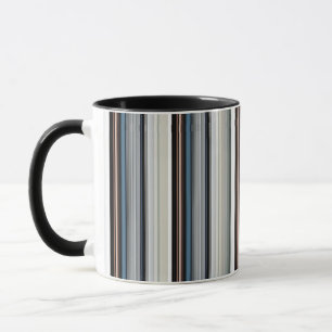 Süße graue weiße Streifen Tasse