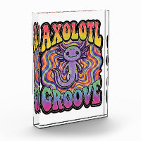 Süße Groovy Hippie Axolotl Retro 70er Regenbogen K