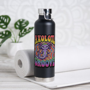Süße Groovy Hippie Axolotl Retro 70er Regenbogen K Trinkflasche
