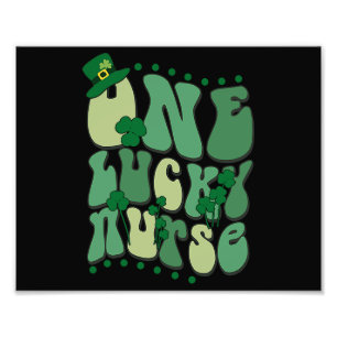 Süße Groovy-One Lucky Nurse Retro St. Patrick's Da Fotodruck