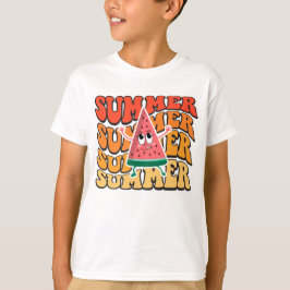 Süße groovy Retro-Sommer-Wassermelonen-Party T-Shirt