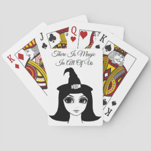 süße große Augen Hexen Mädchen Fantasy Märchen Kun Spielkarten