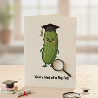 Süße große Dill-Graduierungs-Gurke Wortspiel